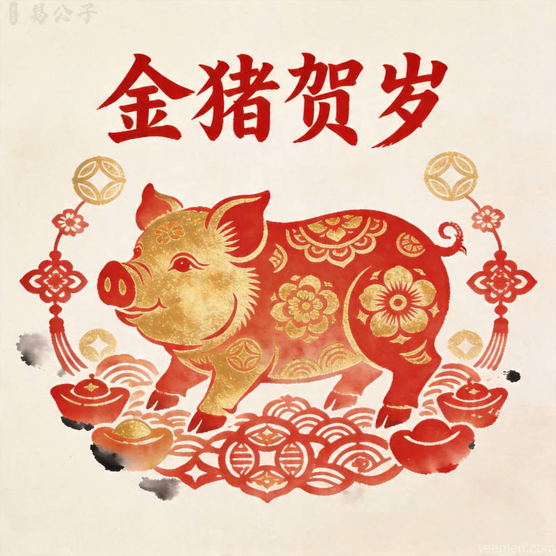 风水布局图：方位与五行配置示意