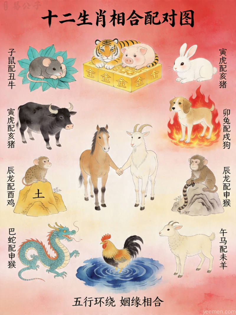 生肖配对的深层逻辑：五行相合与性格互补