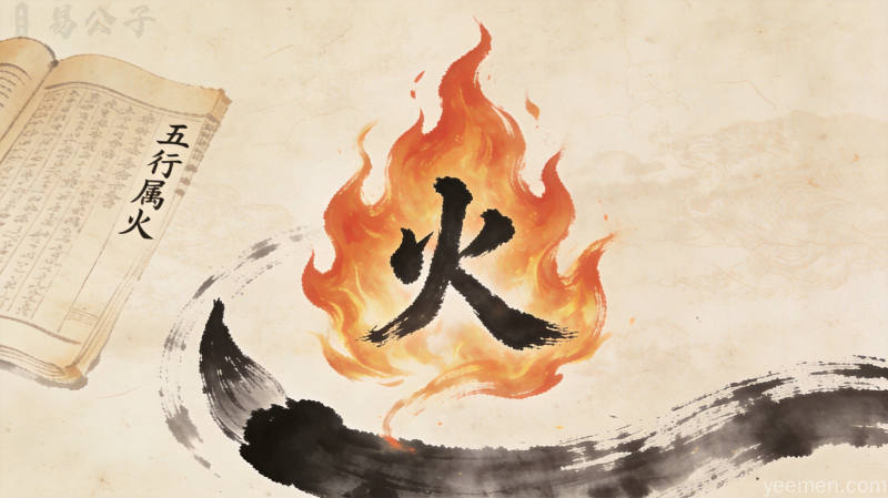 火焰元素与古籍意象，传统命理文化