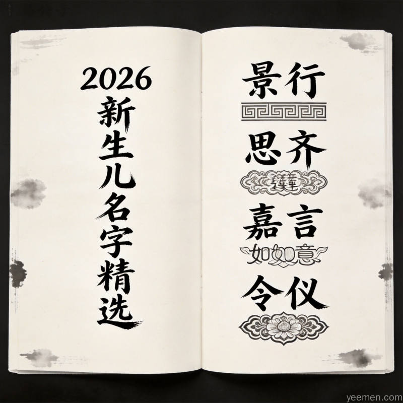 2026年男孩爆款名字沐辰景琛，五行平衡音韵优美